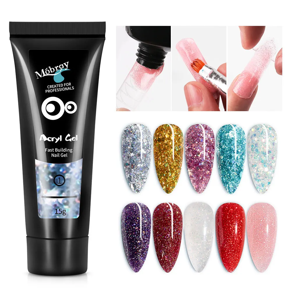 Lasting Nail Extension Gel UV Sequin Crystal Quick-drying Phototherapy For Home Art Shop Manicure Tool | Красота и здоровье