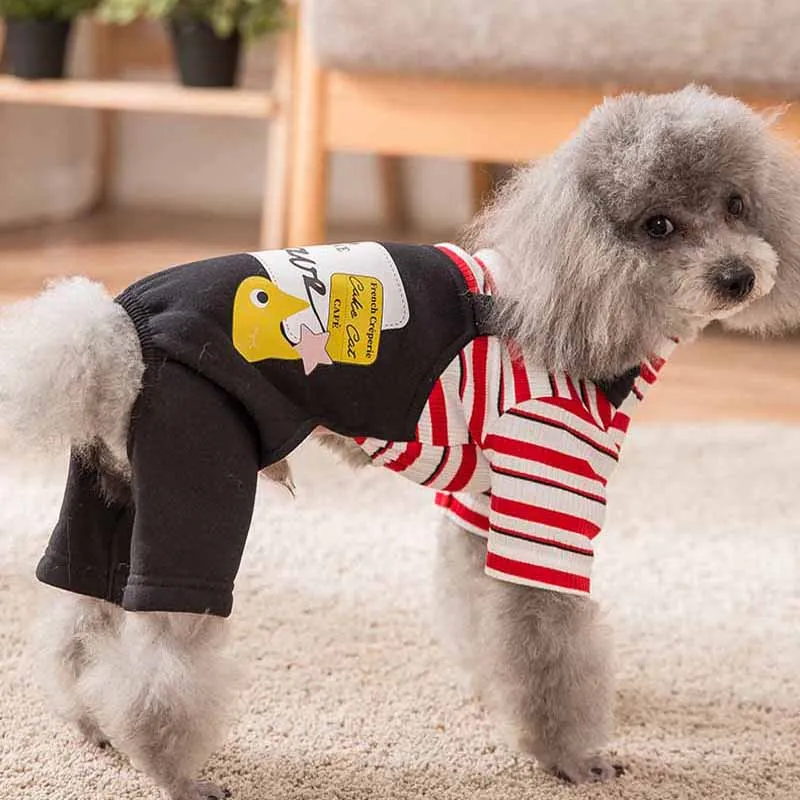 Полосатая одежда для домашних животных зимняя Чихуахуа маленькая собака