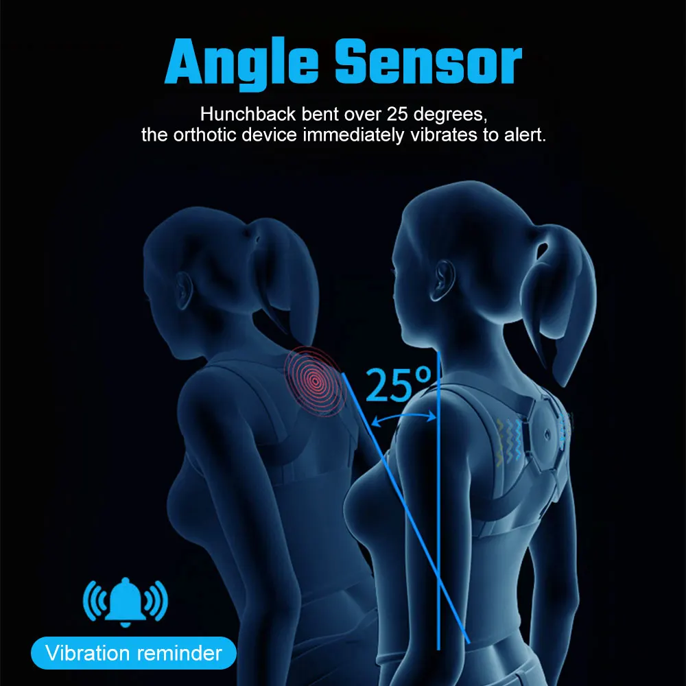 Smart Posture Corrector With Intelligent Sensor Vibration Back Straightener for Adults & Kids Support | Красота и здоровье