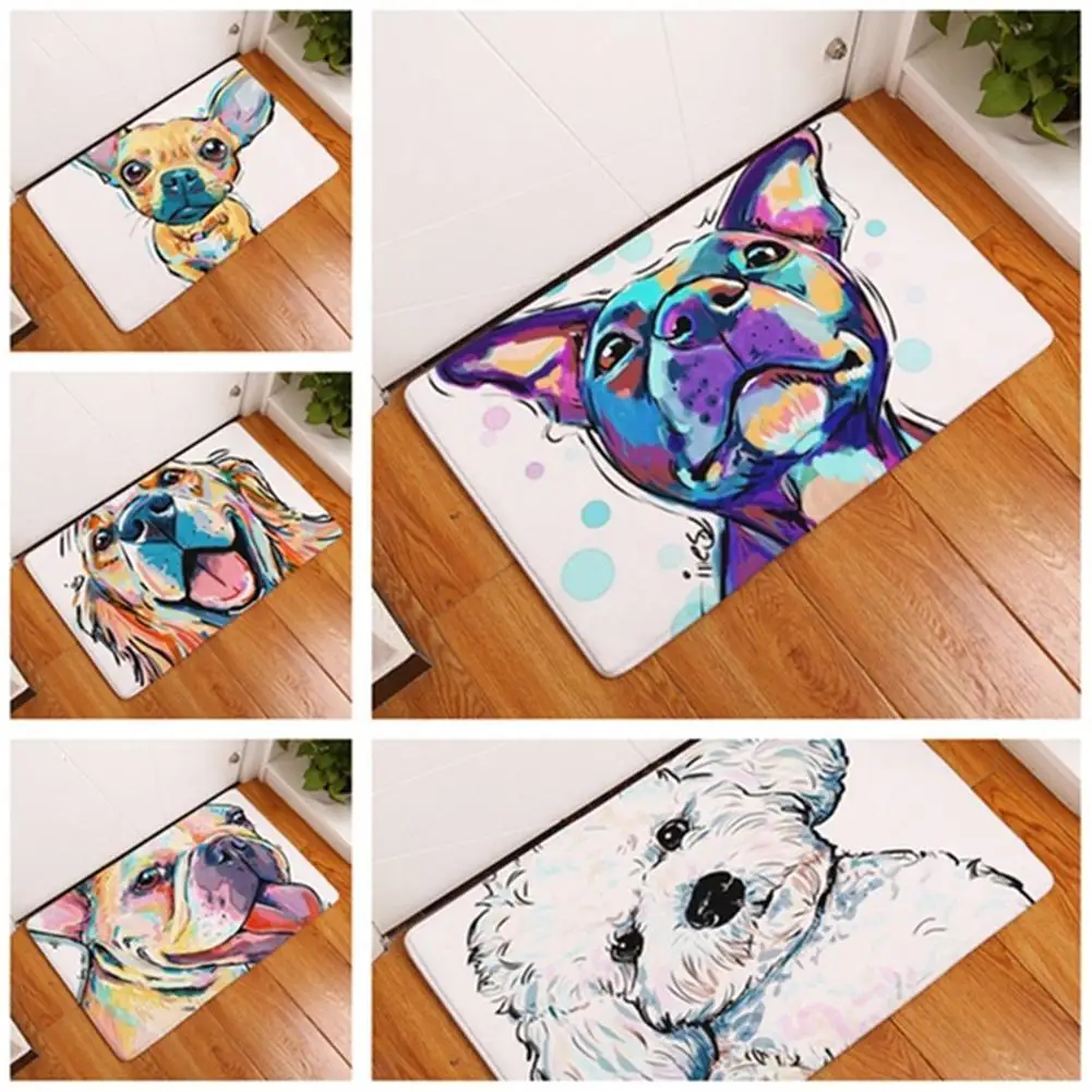 

Welcome Mat Lovely Pet Dog Hallway Door Mat Entrance Floor Rug Anti-slip Bathroom Carpet Art Pad Home Decor