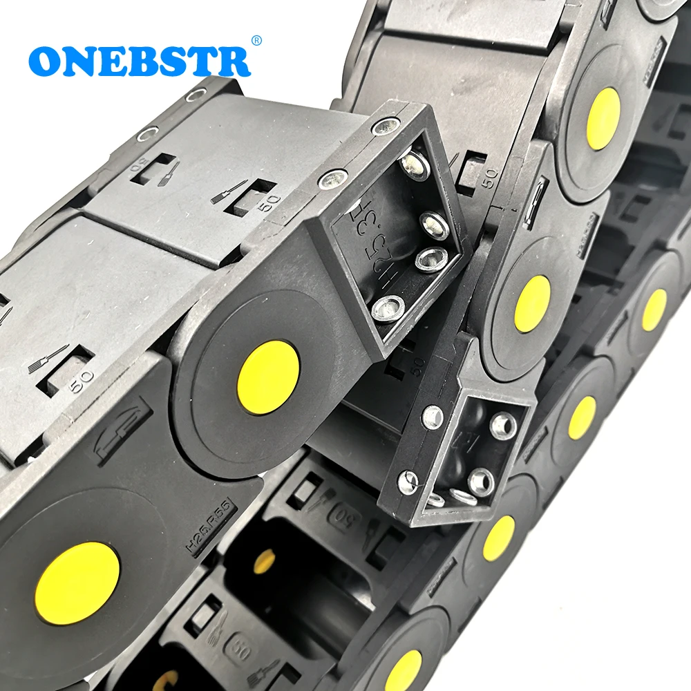 JFLO 1Meter 80 Series Tanks Towline Drag chain Wire Carrier cable Semi-enclosed interior opening Protection chain