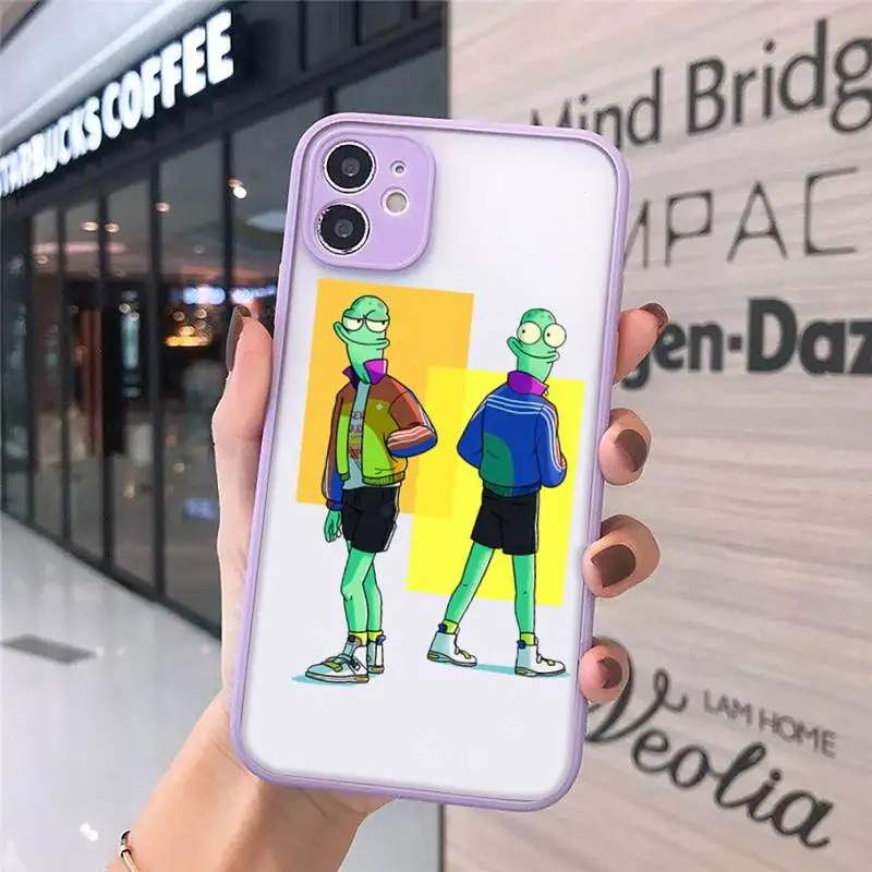 

cute Solar Opposites anime Phone Case Matte Transparent for iPhone 11 12 7 8 s mini pro X XS XR MAX Plus funda