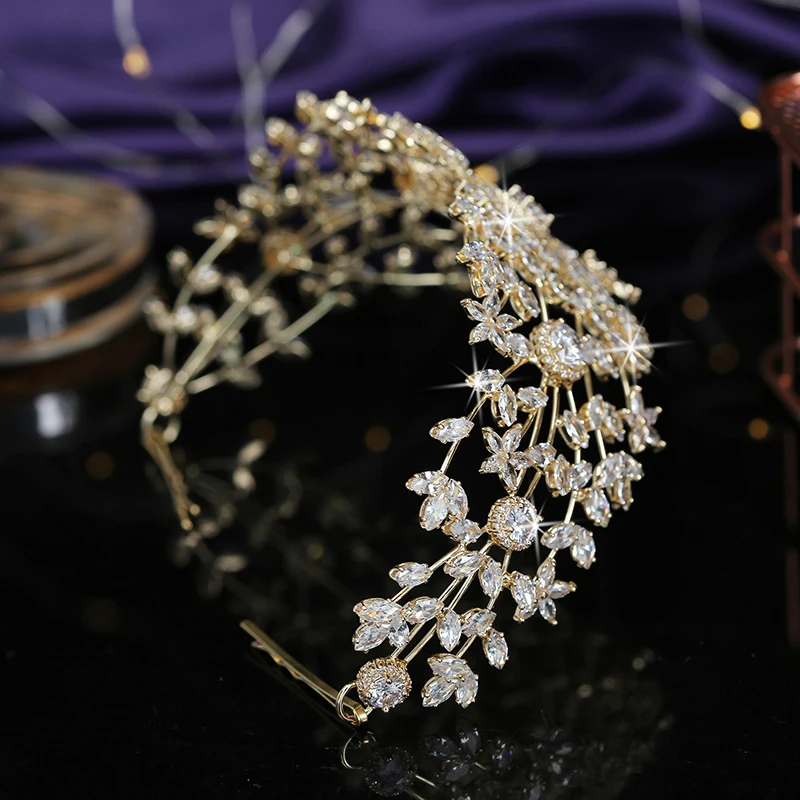 Тиары и короны HADIYANA трендовые женские свадебные украшения для волос вечерние