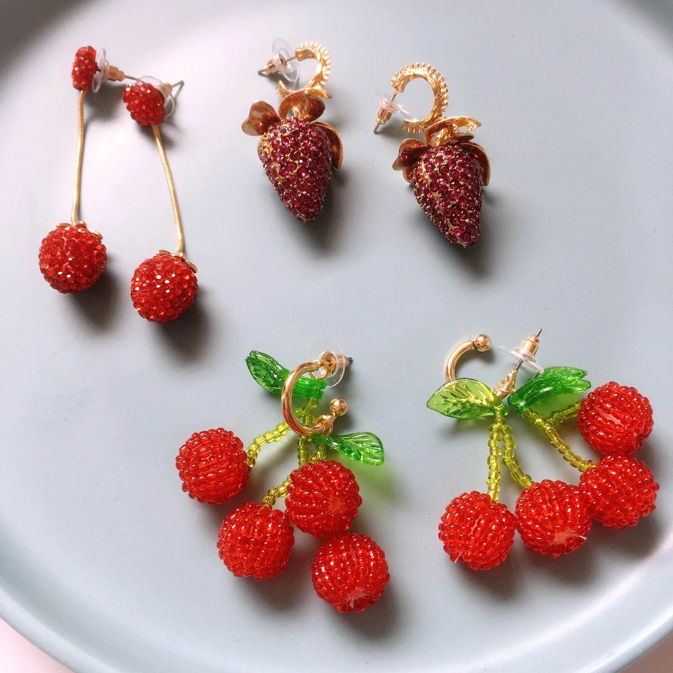 Ztech 2020 новый стиль моды темперамент красный кулон корейский длинный Вишневый