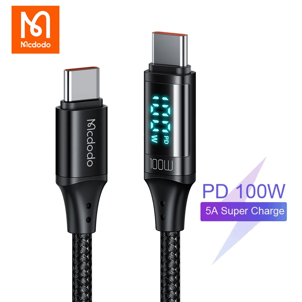USB-кабель Mcdodo с поддержкой быстрой зарядки 5 А 100 Вт | Мобильные телефоны и