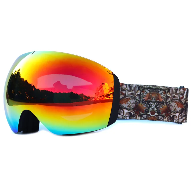 

Cross border ski glasses large spherical adult double layer permanent anti fog ski glasses skiing equipment men and women