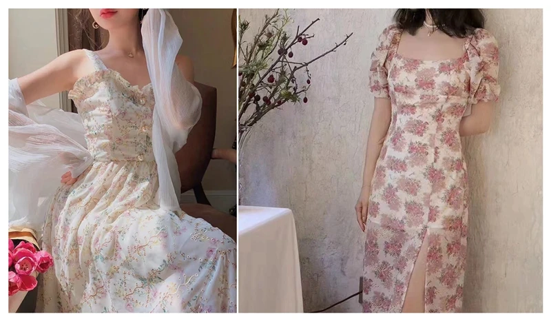Exquisite bestickten chiffon stoff mit kleine floral bedruckte stoff nähen material für cheongsam high-end-kleidung – Detail 12