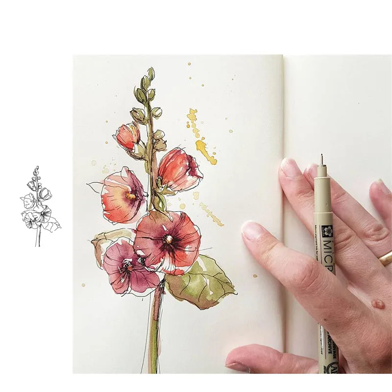 Прозрачные штампы JC декоративные резиновые с цветами и ветками силиконовые для