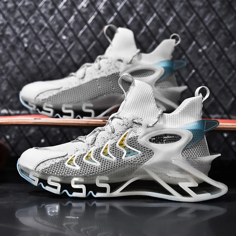 

2021 Trend Blade Men's Sneaker Breathable Running Shoes Antiskid Damping Sports Shoes Outdoor Reflective All-match Jogging Shoes