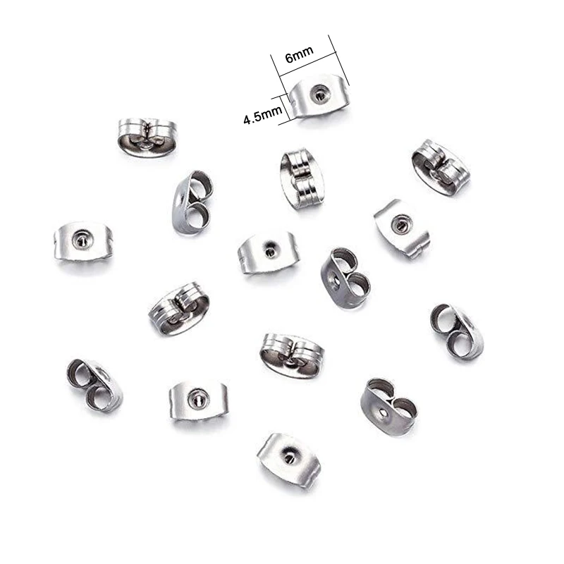 Пустая основа для сережек-гвоздиков пустая из нержавеющей стали с кабошоном 3-12