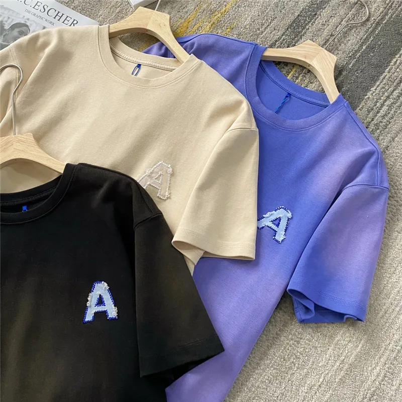 

Мужская и женская футболка с коротким рукавом, с вышивкой