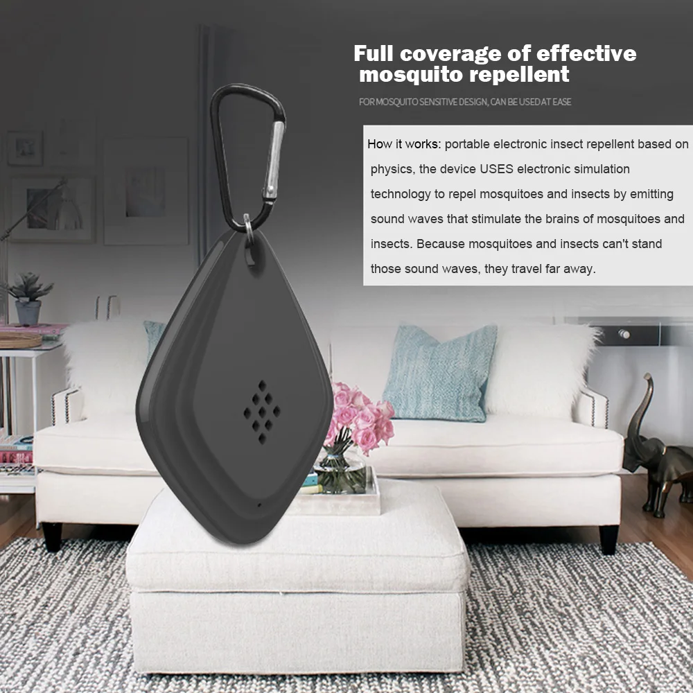 

Portable Ultrasonic Electric Mosquito Killer Hanging Pest Repeller Mouse Insect Reject USB Charging Repellents