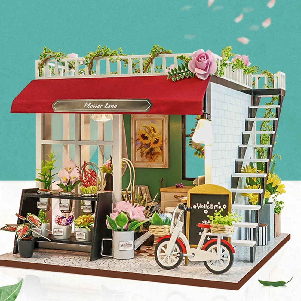 

Кукольный домик ручной работы, деревянная вилла ручной сборки, для творчества, для детей, взрослых, праздничные подарки