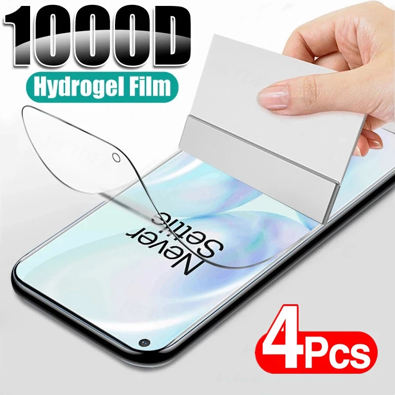 

4Pcs Soft Hydrogel Film for OnePlus 9 8 7 8T 7T Pro 9R 9RT Screen Protectors for OnePlus 5 5T 6 6T Nord 2 N10 5G N100 Not Glass