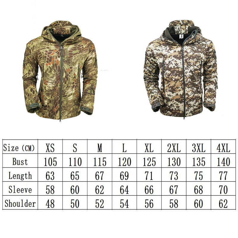 Мужская зимняя тактическая камуфляжная куртка Acu для охоты утепленная