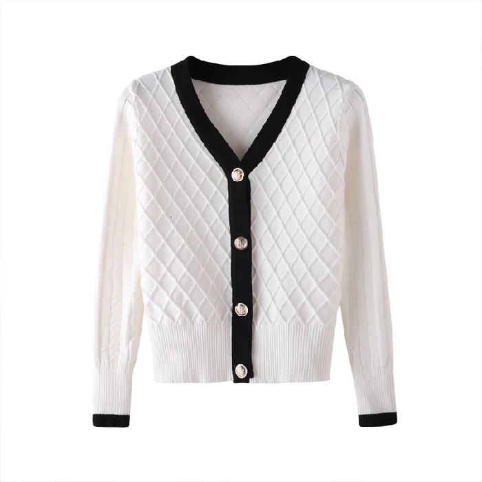 Женский трикотажный комплект из двух предметов: кардиган свитер юбка однотонный