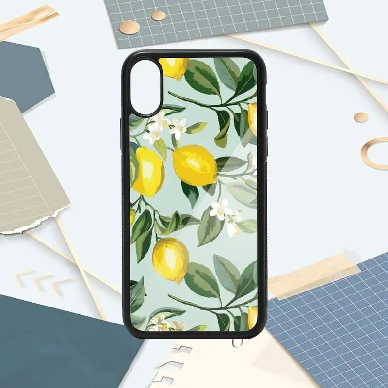 

lemon summer fruit food Phone Case PC for iPhone 11 12 pro XS MAX 8 7 6 6S Plus X 5S SE 2020 XR