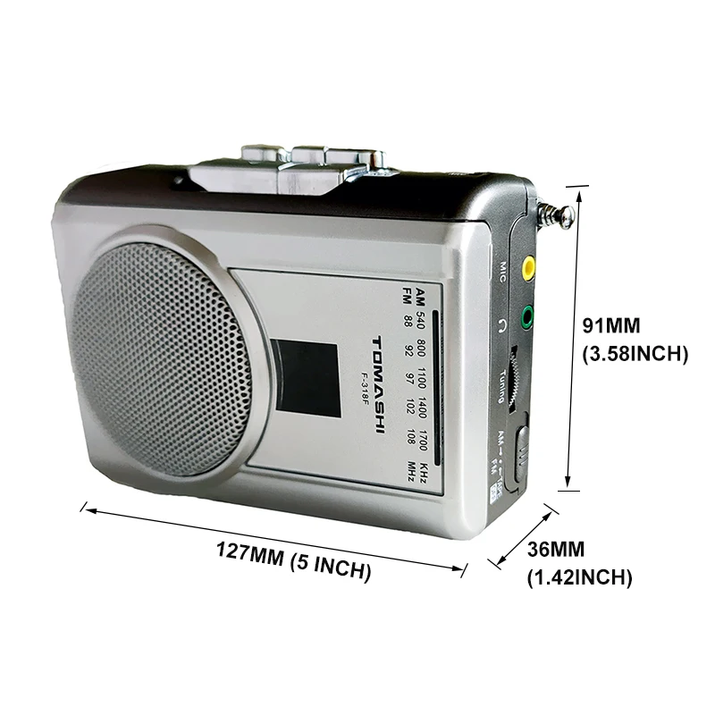 Кассетный плеер Walkman магнитофон радио FM AM колонка микрофон для изучения языка