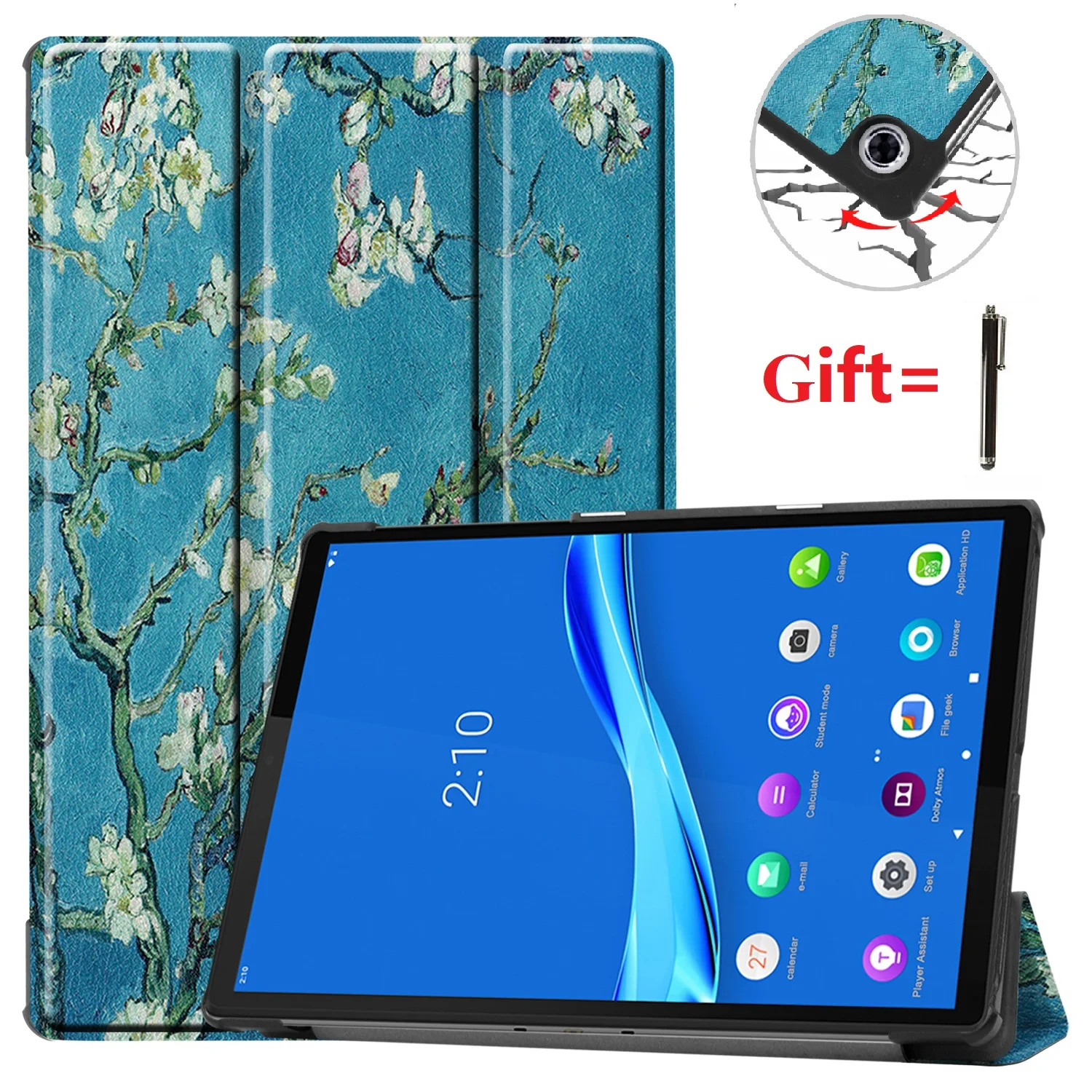

Tablet Case for Lenovo Tab M10 FHD Plus 10.3'' TB-X606X TB-X606F Slim Shell Stand for Lenovo Tab M10 10.1 inch TB-X605F TB-X505F