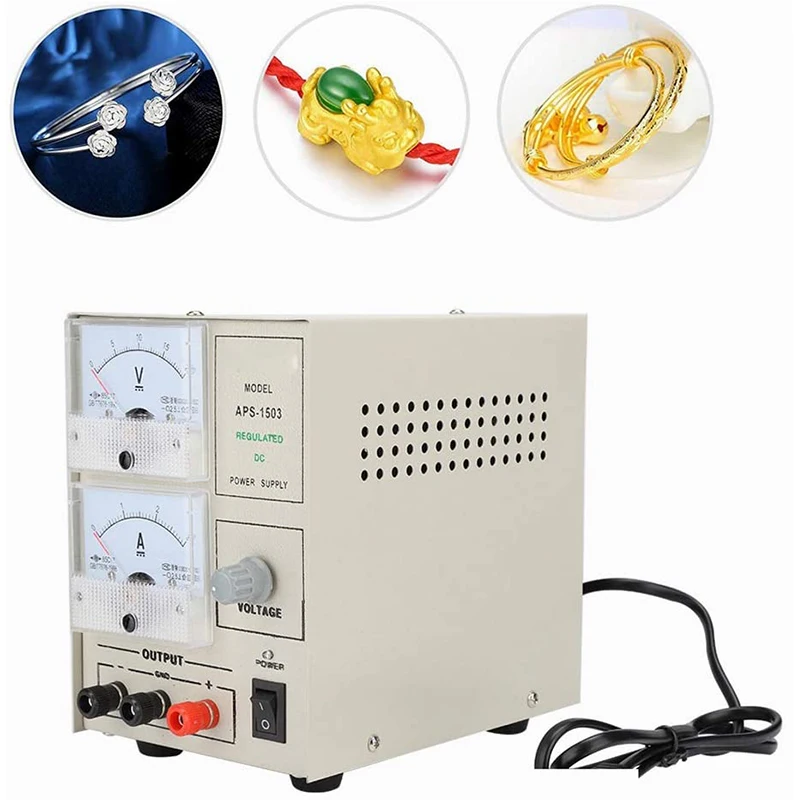 Gold plating kit 5A silver gold-plated jewelry electroplating machine electroplating processing tool voltage adjustable