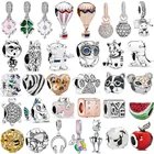 Браслет Pandora с подвесками в виде животных, овец, совы, черепахи, арбуза, сердца, земли