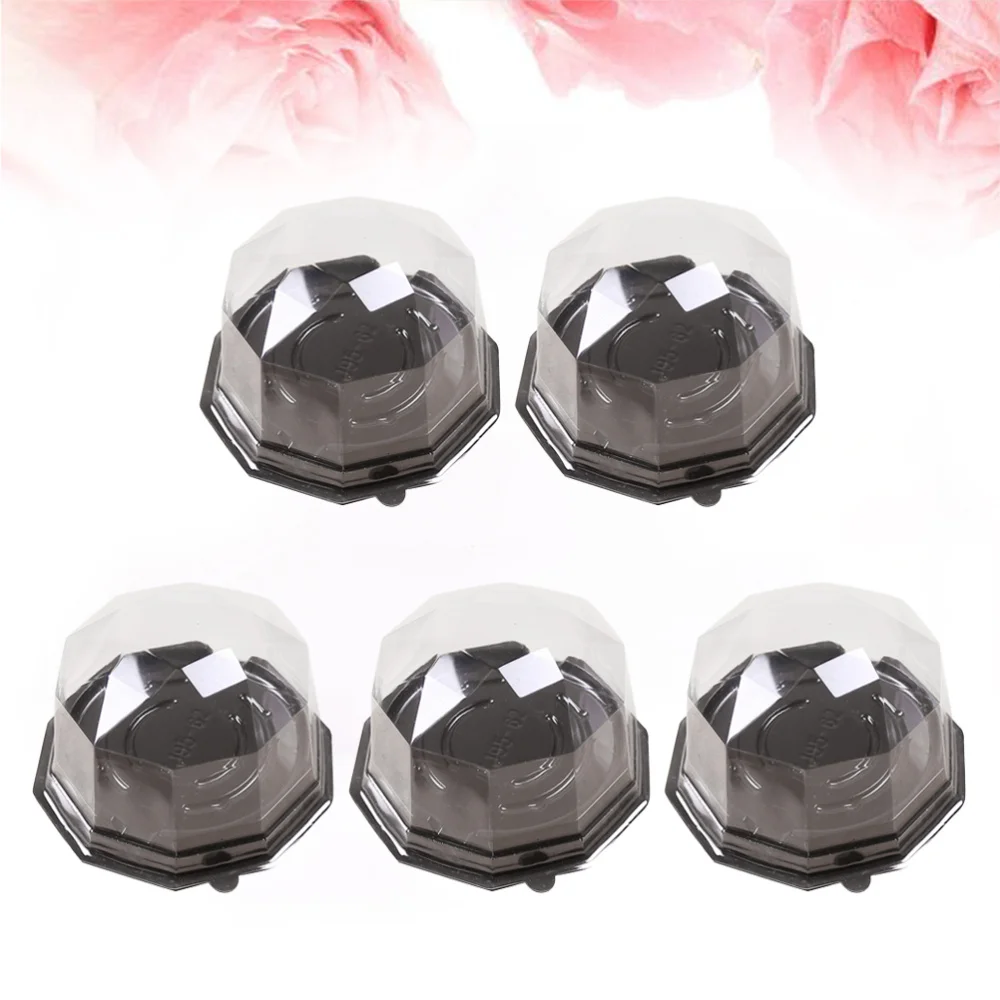 50 шт прозрачный Пластик маленькие пирожные паштеты Коробки Чехлы одноразовый