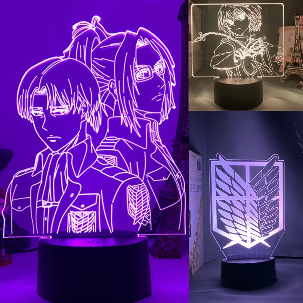 Чехол с рисунком из аниме атака на фигурка Титан ночной Светильник Настольный