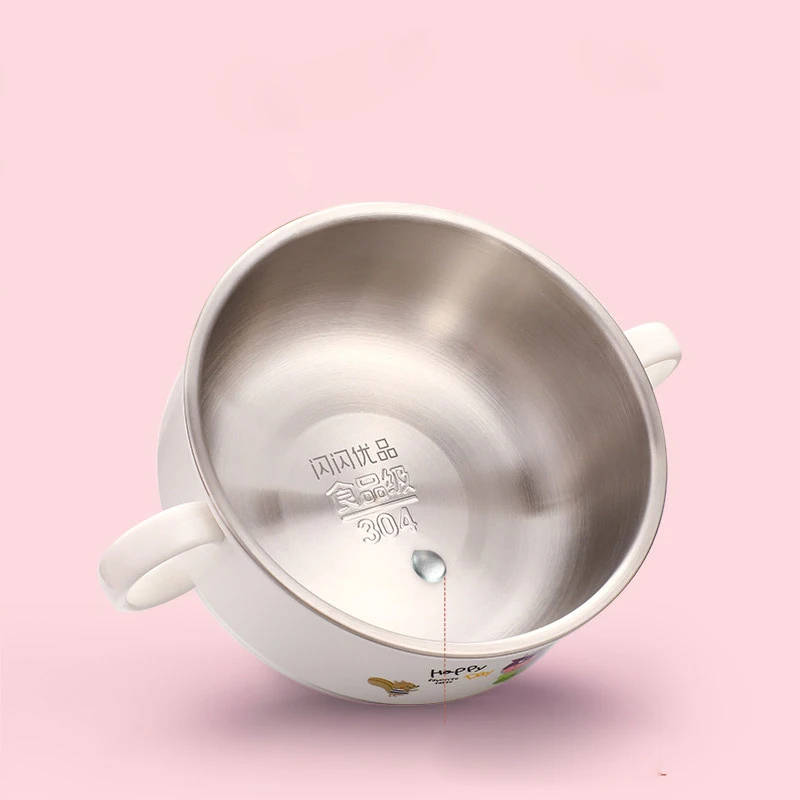 Комплект чаши для малышей чашка кормления присоска без BPA 304 миска из нержавеющей