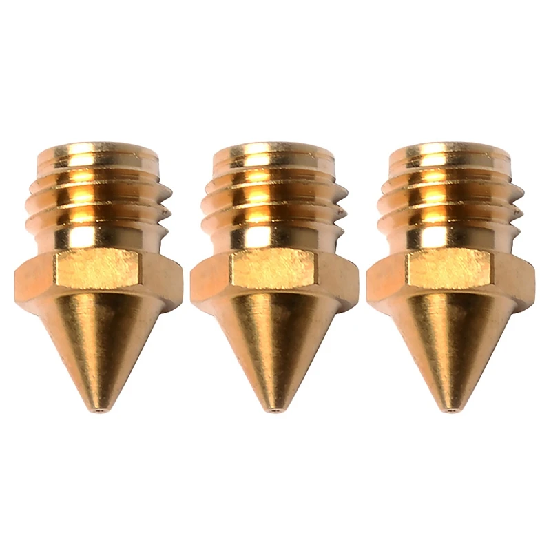 

3D Printer Accessories, 0.4mm Brass Nozzle Head, Suitable for A10M A20M A30M A10T A20T (3 Pack)