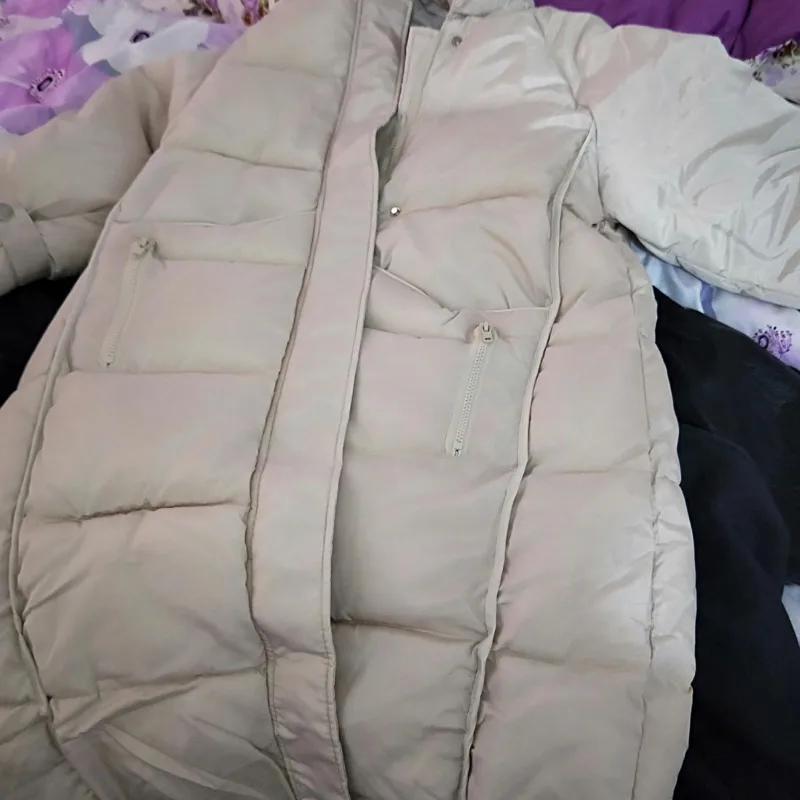 INS шикарное хлопковое зимнее женское пальто с меховым капюшоном Женская парка