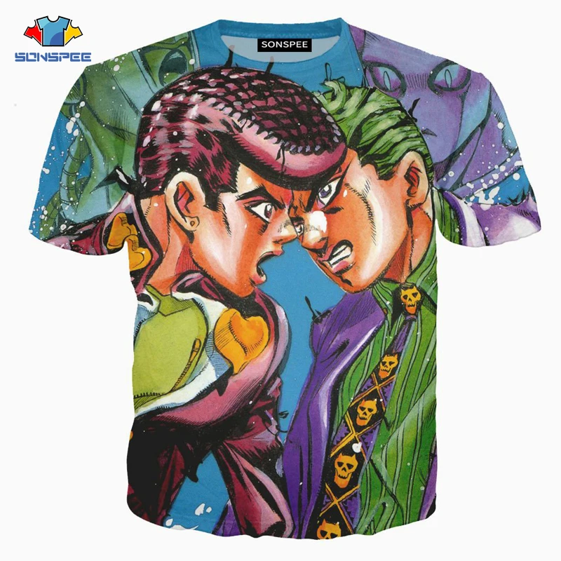 

Summer Hot Sale Anime JoJo Bizarre Adventure 3d Printed T-shirt Fashion Casual Hip-hop Harajuku Short Sleeve Round Neck Tops