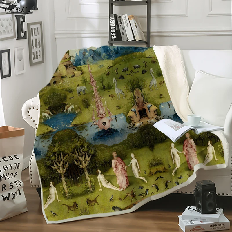 

European Medieval Art Blankets Harajuku 3D Print Thicken Blanket for Beds Home Living Portable Throws Blanket Drop Shipping