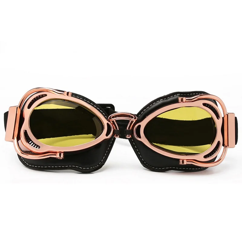 Мотоциклетные очки шлем пилота Ретро Винтаж искусственная кожа для верховой