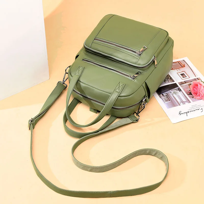 Рюкзак женский кожаный карамельных цветов для путешествий XA641H 2020 |