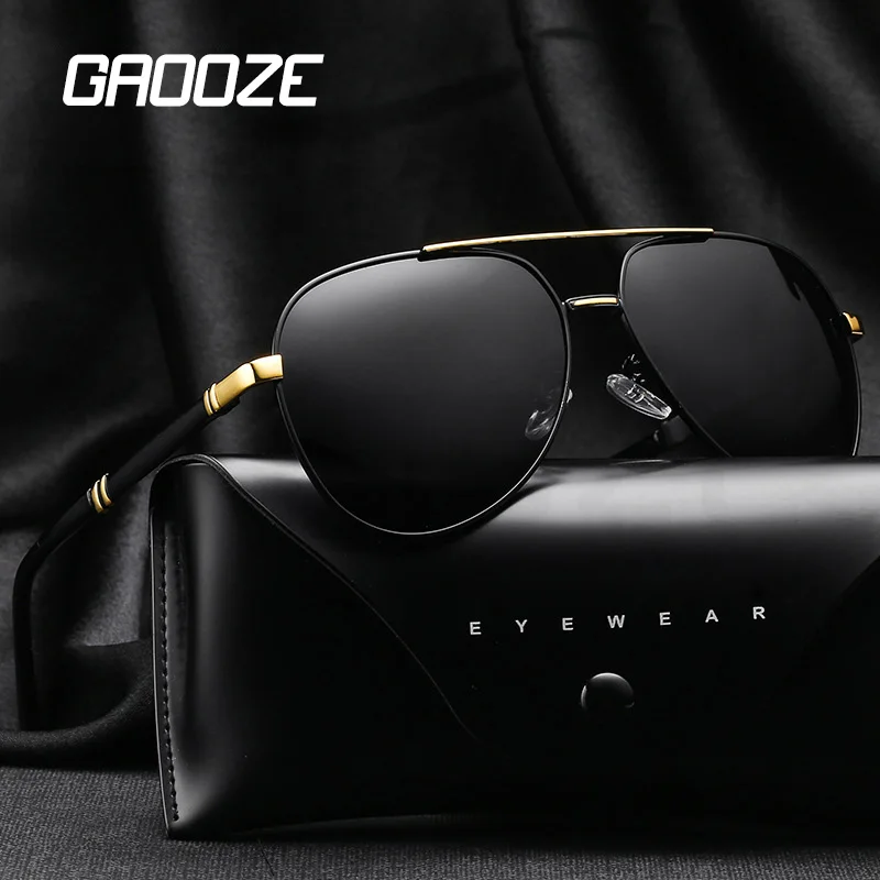 GAOOZE очки с гальваническим покрытием поляризационные солнцезащитные для мужчин