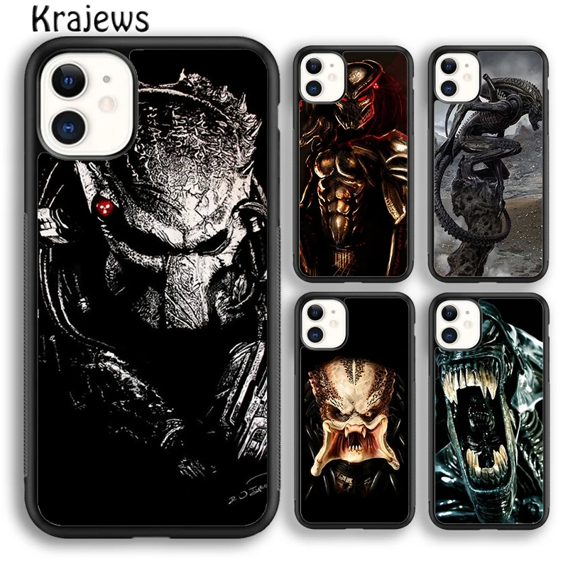 Чехол для телефона с изображением инопланетянина и хищника krajew iPhone 5s 6s 7 8 plus X XS XR 11