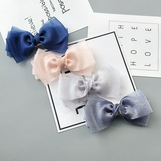 

Hair clip Korean version of the handmade bow tiara hair accessories hairpin fabric head flower top clip hair ring