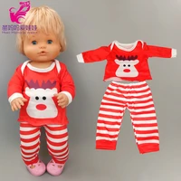 fit 40cm nenuco baby doll clothes red santa claus pajama for 38cm ropa y su hermanita baby toys clothes
