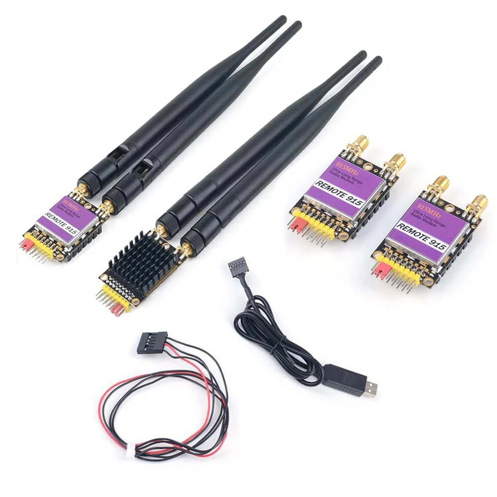 

2pcs Over 40km RDF900 915Mhz Radio Modem Ultra Long Range Diversity Telemetry for APM Pixhawk Flight Controller