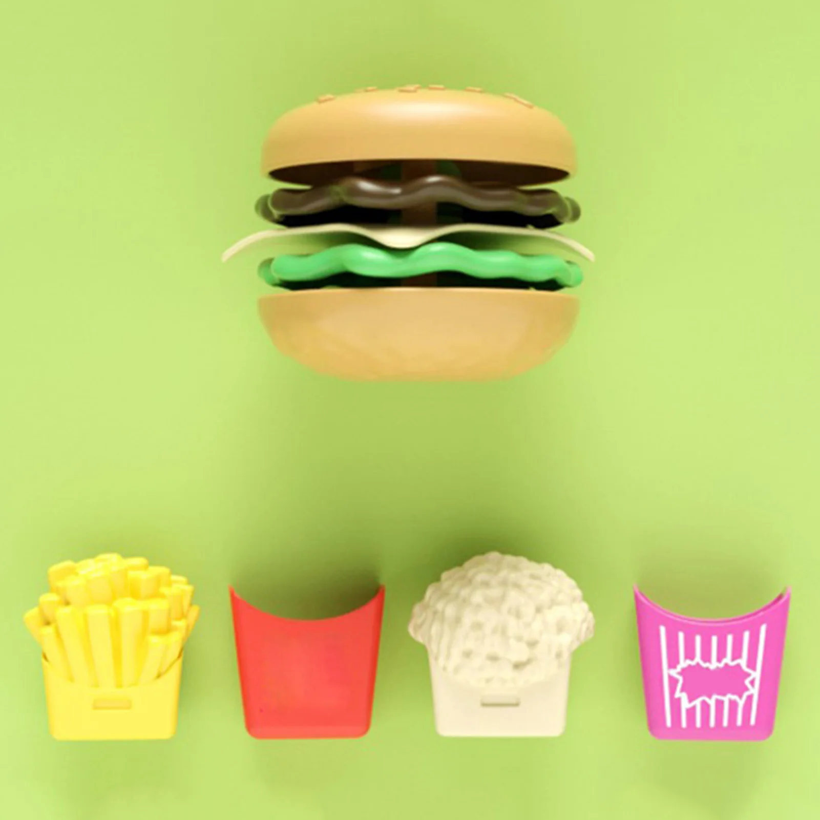 

Play Food Set Artificial Hamburger Buns Play Kitchen Toy Kids Gift DIY Game
