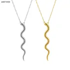 ANDYWEN, новинка, Длинная Золотая цепочка из стерлингового серебра 925 пробы, 40 мм, подвески в стиле рок, панк, женские европейские ювелирные изделия для вечеринки