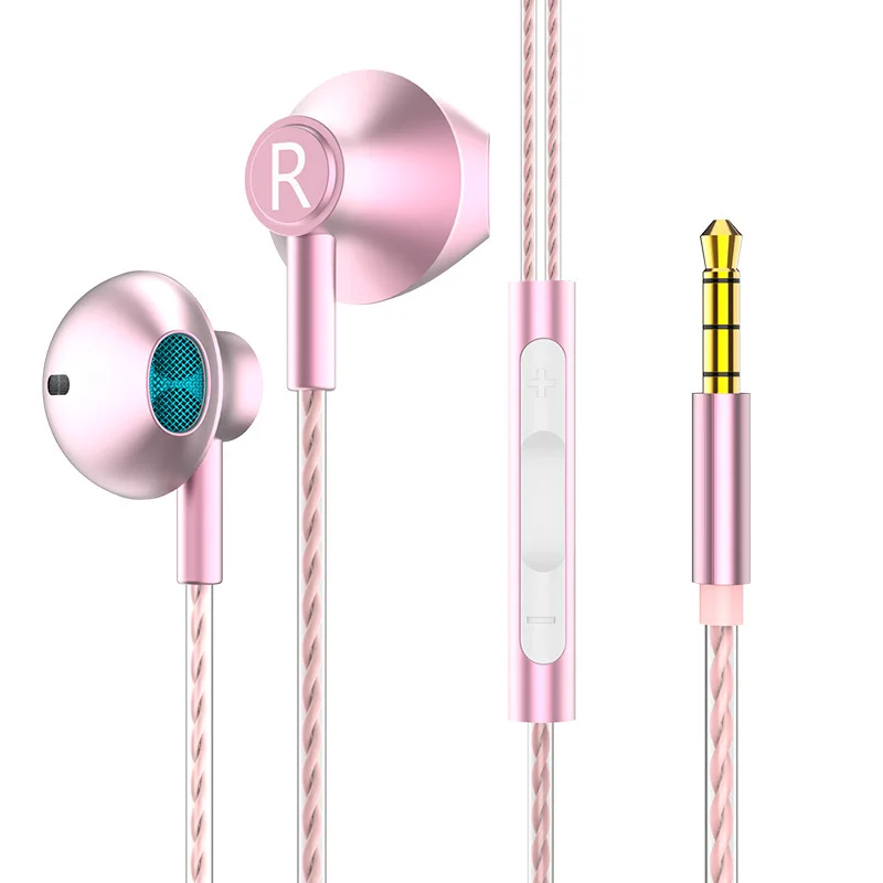 

In Ear Headphones Wired Headset Earbuds Earphone With Microphone Metal Heavy Bass Phone Sport Music Gamer Celular Earpod TS5000