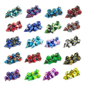 Набор игральных костей D4-D20, 20 разных цветов