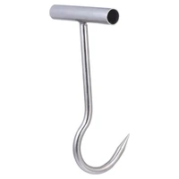 meat hooks for butchering t shaped steel hook with handle butcher shop tool kit