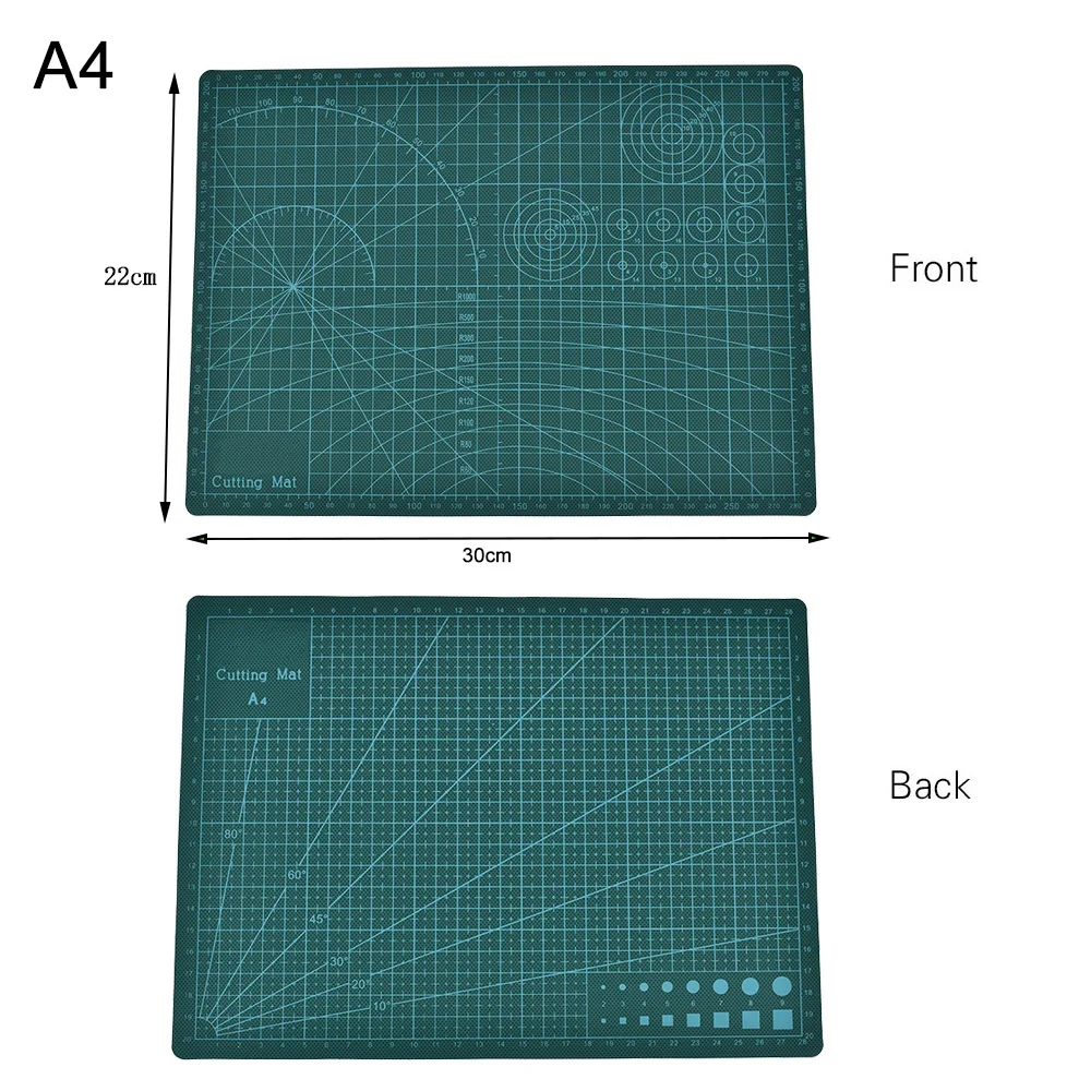 A3/4PVC кожаный режущий коврик Gridlines Двусторонняя самовосстанавливающаяся