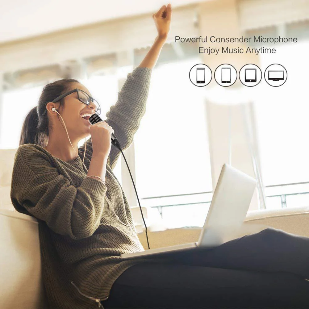 Конденсатор Запись микрофон ультра-широкий 3 5 мм конденсаторный Студийный