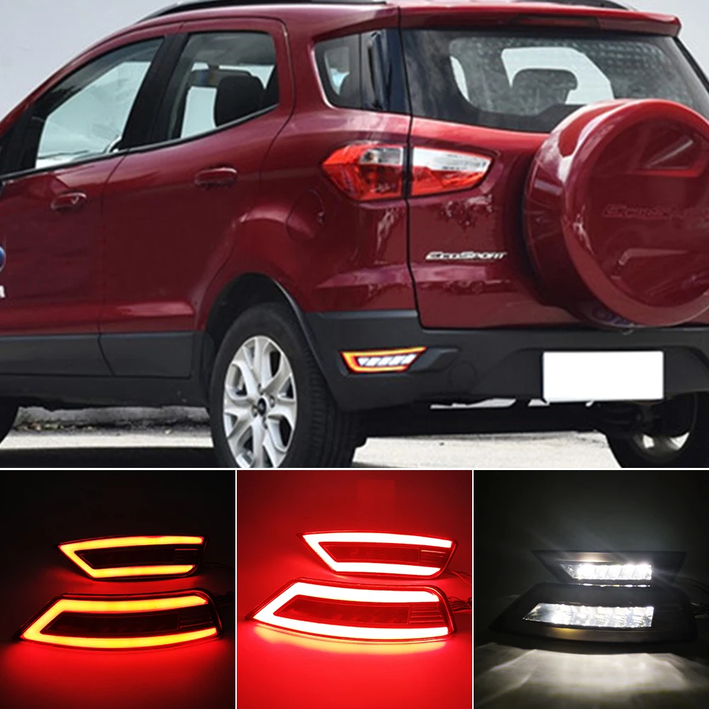 2 шт. для хэтчбека Ford Focus 09-13 Ecosport 13-19 Kuga Escape 13-18 задний бампер отражатель