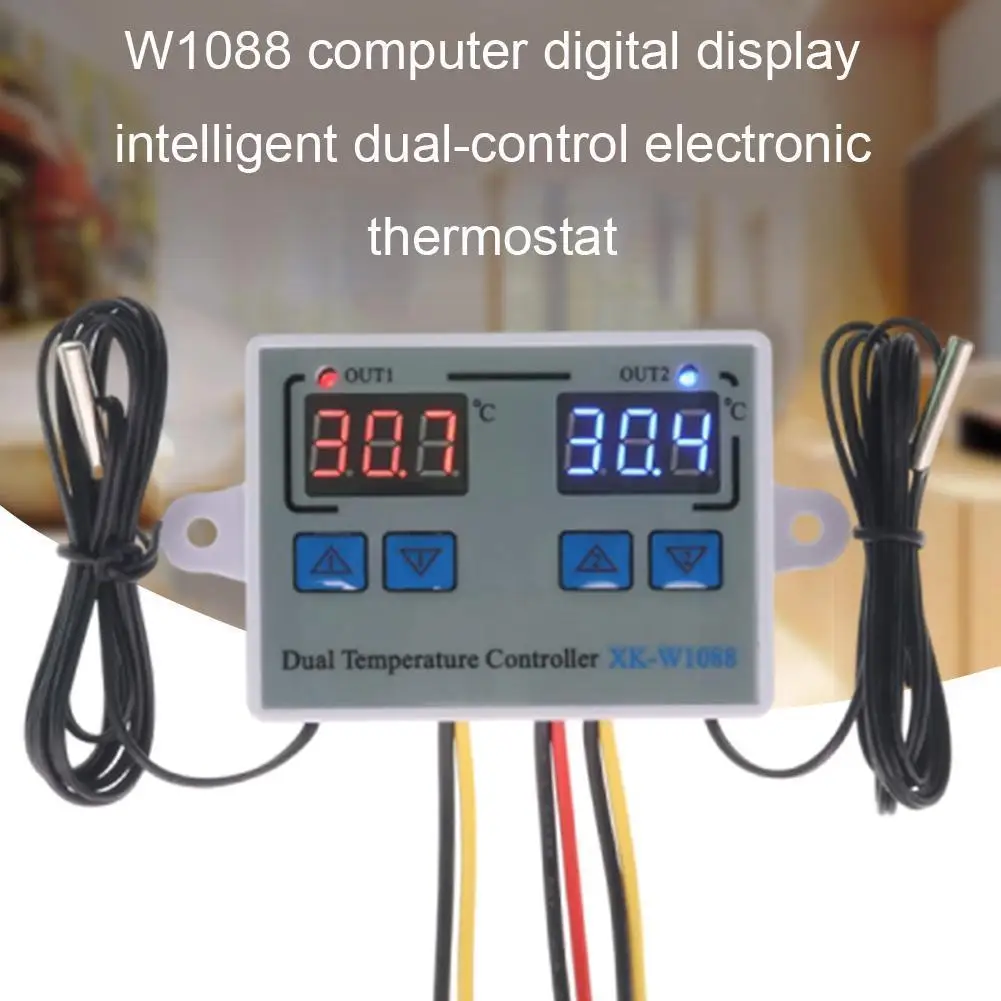 

Умный термостат с двойным цифровым температурным контролем, 110 В, 10 А