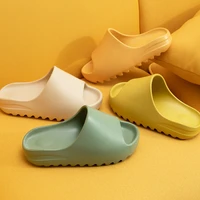 men and women couple thicken summer slippers female solid color home indoor shoes serrated edge breathable flip flops