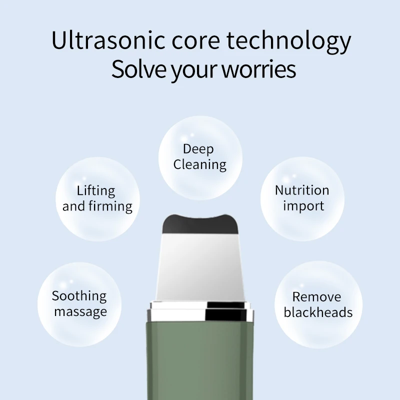 

Ultrasonic Skin Scrubber Deep Cleansing Peeling Shovel Pore Massager